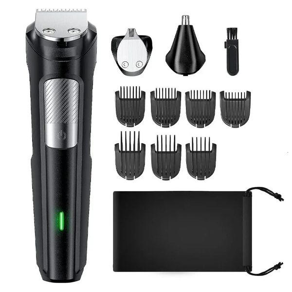 Beard Clipper for Men All-in-One Mens Grooming Kit Cordless Rechargeable Hair Nose Trimmer Electric Shaver 240116, Black
Beard Clipper for Men All-in-One Mens Grooming Kit Cordless Rechargeable Hair Nose Trimmer Electric Shaver 240116, Black