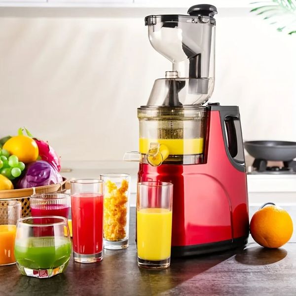 Plug US Slow Masticating Juicer Cold Press Juice Extractor Nama Orange Apples Citrus hine 240116
Plug US Slow Masticating Juicer Cold Press Juice Extractor Nama Orange Apples Citrus hine 240116