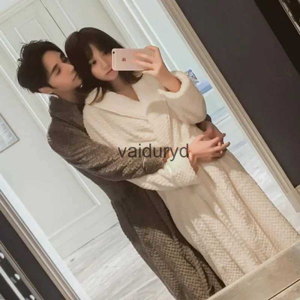

Clothing Home Couple Women's Bathrobe Spring and Autumn Coral Fleece Morning Robe Thickened Long Winter Flannel Nightgown Menvaiduryd