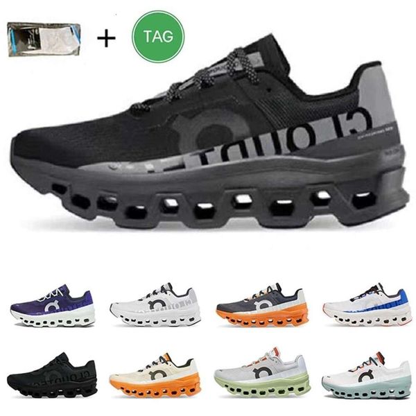 

ON 2023 Women Running Shoes mens sneakers clouds x 3 Cloudmonster Federer workout and cross trainning shoe white violet Designer mens womof white shoes tns