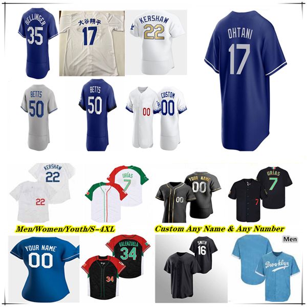 

Shohei Ohtani Baseball Jersey Mookie Betts Freddie Freeman Will Smith Yoshinobu Yamamoto Max Muncy Julio Urias Clayton Kershaw Enrique Hernandez Taylor DODGER, Men flexbase blue