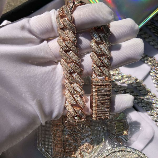 Best Quality 16-20Mm 100% Handmade Setting VVS Moissanite Diamond Iced Out Cuban Link Chain Sterling Sier Necklace
Best Quality 16-20Mm 100% Handmade Setting VVS Moissanite Diamond Iced Out Cuban Link Chain Sterling Sier Necklace