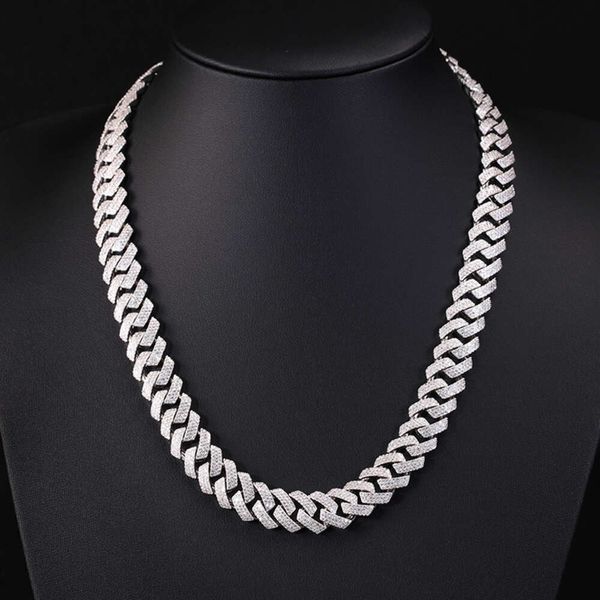 Wholesale Sier Wide 15Mm 3 Rows Plated White Gold Cuban Necklace With GRA D/Vvs Moissanite
Wholesale Sier Wide 15Mm 3 Rows Plated White Gold Cuban Necklace With GRA D/Vvs Moissanite