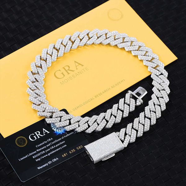 Yu Ying Chain 2Rows Solid Sier Moissanite Diamond Gold Plated Cuban Link Chain Hip Hop Necklace
Yu Ying Chain 2Rows Solid Sier Moissanite Diamond Gold Plated Cuban Link Chain Hip Hop Necklace