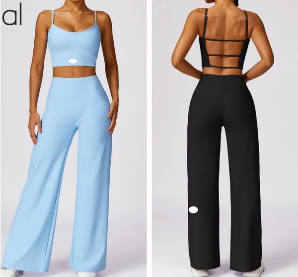 AL-0058 Threaded Back Yoga Vest Quick-drying Running Fitness Coat High Waist Casual Pants Female Joker Wearing Straight Wide-leg Pants Yoga Suit, Orange
AL-0058 Threaded Back Yoga Vest Quick-drying Running Fitness Coat High Waist Casual Pants Female Joker Wearing Straight Wide-leg Pants Yoga Suit, Orange