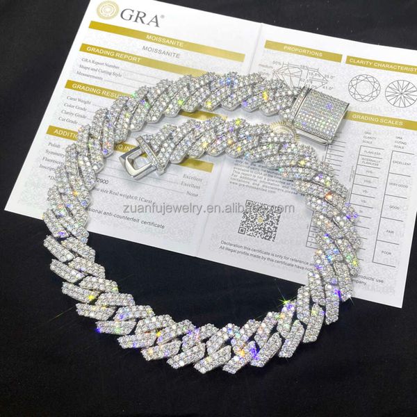 Factory Price Pass Tester 6Mm- 14Mm Sterling Sier VVS Moissanite Diamond Miami Cuban Link Chain Necklace
Factory Price Pass Tester 6Mm- 14Mm Sterling Sier VVS Moissanite Diamond Miami Cuban Link Chain Necklace