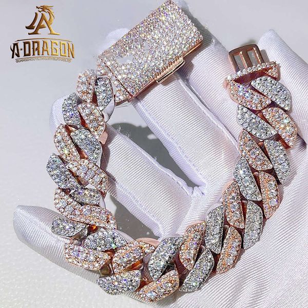 High Quality 14Mm VVS Moissanite Cuban Link Chain Necklace Custom Iced Out Round Brilliant Cut Sier Bracelet For Men Women
High Quality 14Mm VVS Moissanite Cuban Link Chain Necklace Custom Iced Out Round Brilliant Cut Sier Bracelet For Men Women