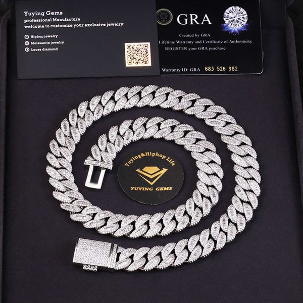 RTS Necklaces Sterling Sier Baguette Moissanite Diamond Cuban Link Chain Hip Hop Necklace
RTS Necklaces Sterling Sier Baguette Moissanite Diamond Cuban Link Chain Hip Hop Necklace