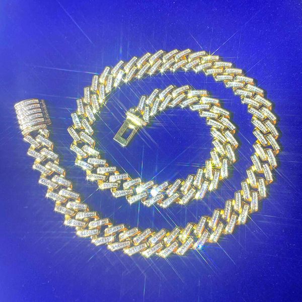 Design Sier With D Color Baguettes Moissanite Diamond 12Mm Wide Cuban Link Chain Necklace
Design Sier With D Color Baguettes Moissanite Diamond 12Mm Wide Cuban Link Chain Necklace