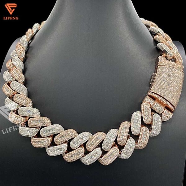 New Design Iced Out Hiphop Men Sterling Sier Jewellery VVS Moissanite Baguette Diamonds Cuban Chain 26Mm Two Tone Necklace
New Design Iced Out Hiphop Men Sterling Sier Jewellery VVS Moissanite Baguette Diamonds Cuban Chain 26Mm Two Tone Necklace