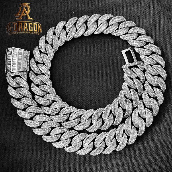 Chunky 32Mm Baguette VVS Moissanite Sterling Sier Cuban Link Chain Necklace
Chunky 32Mm Baguette VVS Moissanite Sterling Sier Cuban Link Chain Necklace