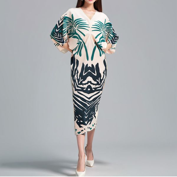 

plus size oversize chest 106-148cm women lady summer dress batwing sleeve wrinkle casual dresses MYZZ2716, Beige