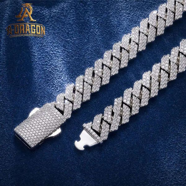 18Mm Waterproof Iced Out Prong Set Moissanite Diamond White Gold Plated Cuban Chain Necklace For Men
18Mm Waterproof Iced Out Prong Set Moissanite Diamond White Gold Plated Cuban Chain Necklace For Men