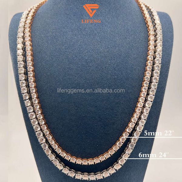 Fine Jewelry Necklace Vvs Light Blue Moissanite 5Mm/6Mm Rose White Gold Plated Fashion Tennis Chain
Fine Jewelry Necklace Vvs Light Blue Moissanite 5Mm/6Mm Rose White Gold Plated Fashion Tennis Chain