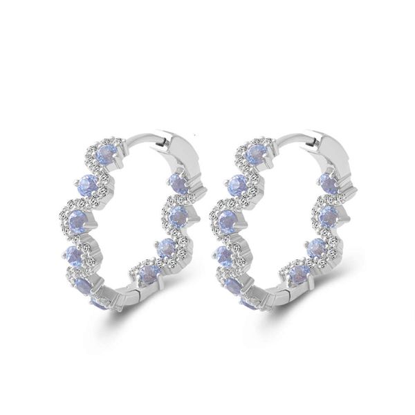 Gorgeous Bridal Sapphire And Lab Hoop Iced Out Cluster Earrings Diamond Wedding Jewelry
Gorgeous Bridal Sapphire And Lab Hoop Iced Out Cluster Earrings Diamond Wedding Jewelry