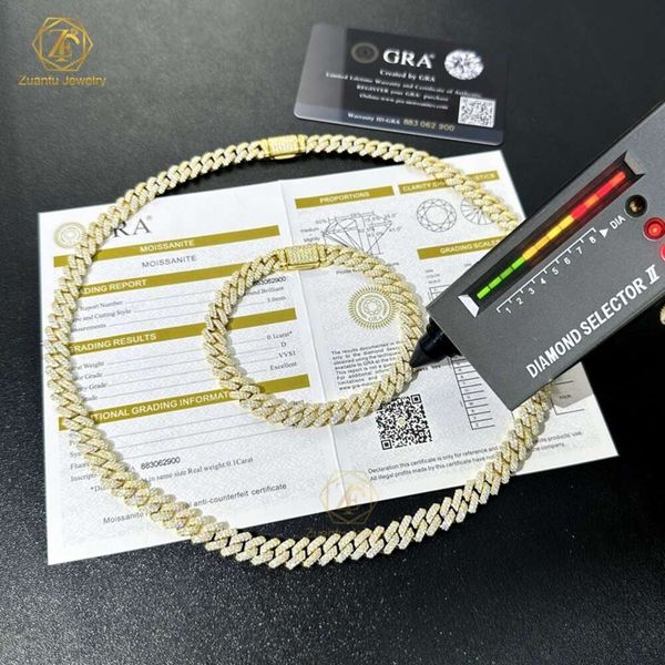 Wholesale Price Best Quality Sier Custom Necklace Jewelry 8Mm 10Mm Iced Out D Vvs Moissanite Cuban Link Chain
Wholesale Price Best Quality Sier Custom Necklace Jewelry 8Mm 10Mm Iced Out D Vvs Moissanite Cuban Link Chain