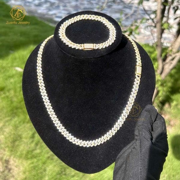 Men Sier Yellow Gold Plated And Bracelet Set 8Mm Width 8 20 Inches Moissanite Diamond Cuban Link Chain
Men Sier Yellow Gold Plated And Bracelet Set 8Mm Width 8 20 Inches Moissanite Diamond Cuban Link Chain