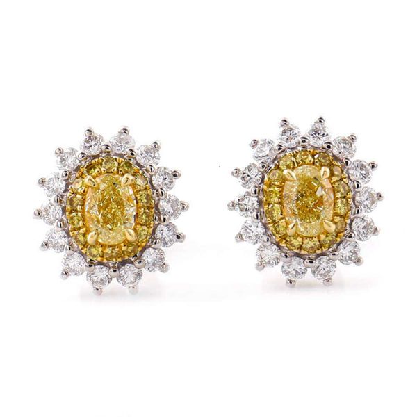 White Gold Yellow Oval Brilliant Cut Center Real Vivid Yellow Diamond Stud Earrings With Two Halos
White Gold Yellow Oval Brilliant Cut Center Real Vivid Yellow Diamond Stud Earrings With Two Halos