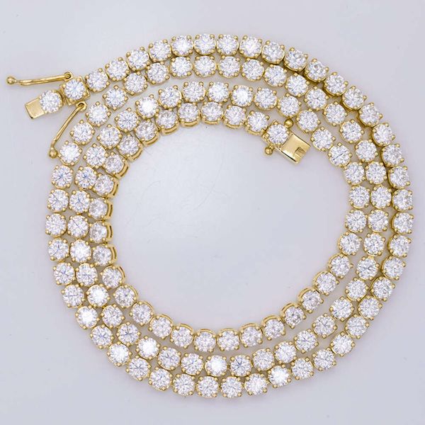 Hip Hop Chain Moissanite Sterling Sier 10K 14K Gold Jewelry 3Mm 4Mm 5Mm VVS Diamond Tennis Necklace
Hip Hop Chain Moissanite Sterling Sier 10K 14K Gold Jewelry 3Mm 4Mm 5Mm VVS Diamond Tennis Necklace