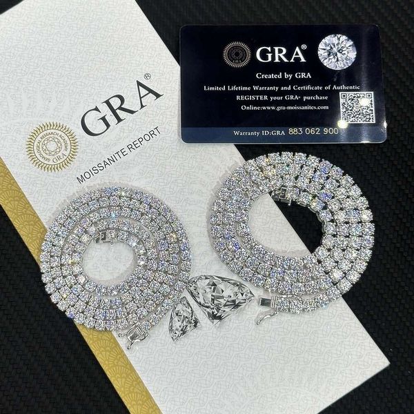 Pass Tester Large Stock Hip Hop Jewelry Iced Out Chain 2.0Mm-6.5Mm VVS Moissanite Diamond Sier Tennis Necklace
Pass Tester Large Stock Hip Hop Jewelry Iced Out Chain 2.0Mm-6.5Mm VVS Moissanite Diamond Sier Tennis Necklace
