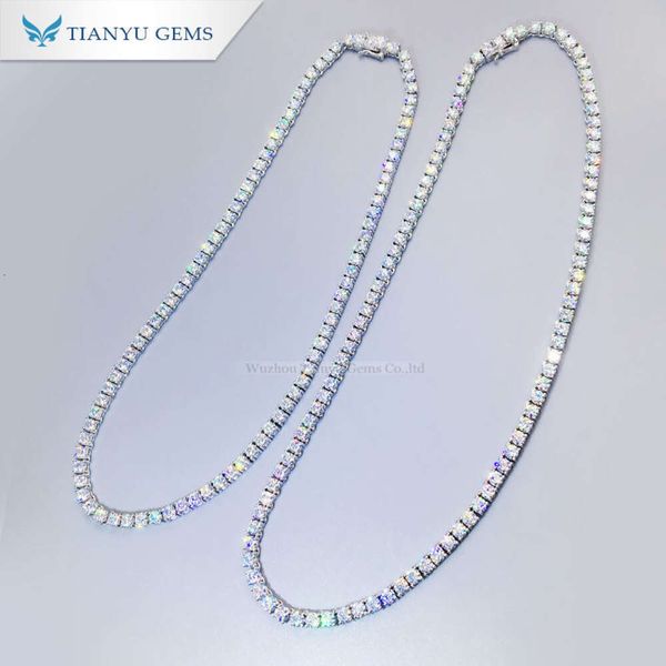 Tianyu Gems Customized 500Mm 10K 14K White Gold 4Mm Moissanite Synthetic Diamond Tennis Chain Necklace Jewelry
Tianyu Gems Customized 500Mm 10K 14K White Gold 4Mm Moissanite Synthetic Diamond Tennis Chain Necklace Jewelry
