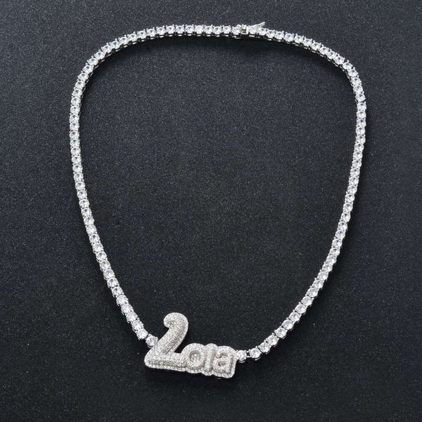 Hip Hop Design Sterling Sier Cubic Zircon Diamond Iced Out Smiley Personalized Letter Tennis Chain Necklace
Hip Hop Design Sterling Sier Cubic Zircon Diamond Iced Out Smiley Personalized Letter Tennis Chain Necklace