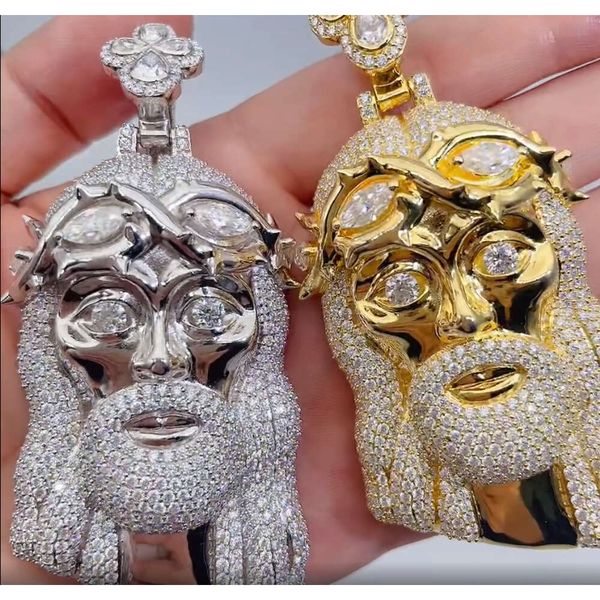 Top Factory Custom VVS Lab Moissanite Diamond Pendant Necklace Iced Out Jesus Pendant
Top Factory Custom VVS Lab Moissanite Diamond Pendant Necklace Iced Out Jesus Pendant