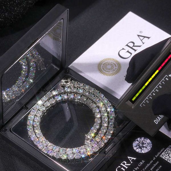 Hip Hop Iced Out Sterling Sier 9K 14K Gold 3 Mm D Color Vvs1 Moissanite Tennis Necklace For Women
Hip Hop Iced Out Sterling Sier 9K 14K Gold 3 Mm D Color Vvs1 Moissanite Tennis Necklace For Women