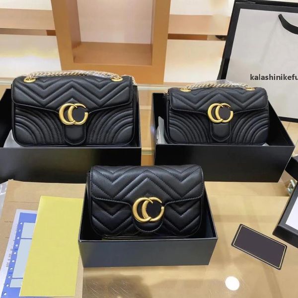 

5Adesigners bags Women Shoulder bag marmont handbag Messenger Totes Fashion Metallic Handbags Classic Crossbody Clutch Pretty 001, G-black
