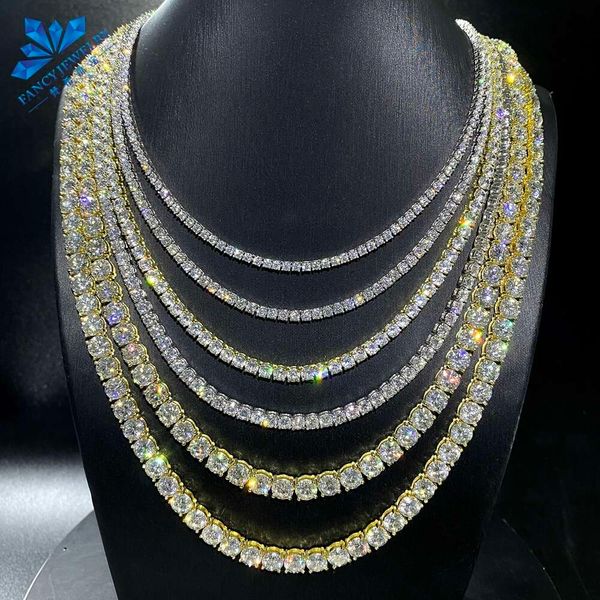 Read To Ship High Quality 2Mm/3Mm/4Mm/5Mm/6Mm/6.5Mm Sier Tennis Chain Jewelry Vvs Moissanite Diamond Necklace
Read To Ship High Quality 2Mm/3Mm/4Mm/5Mm/6Mm/6.5Mm Sier Tennis Chain Jewelry Vvs Moissanite Diamond Necklace