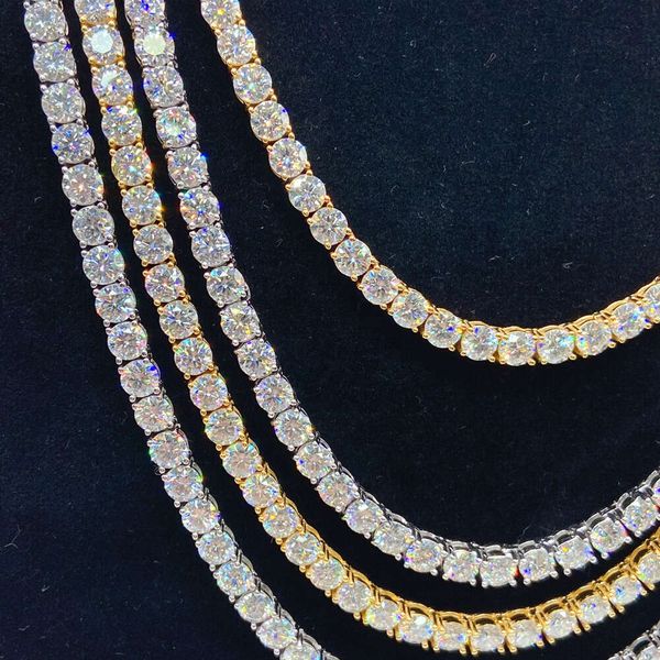 Pass Tester Hip Hop Jewelry 2.0Mm-6.5Mm VVS Diamond Moissanite Chain Sterling Sier Tennis Necklaces
Pass Tester Hip Hop Jewelry 2.0Mm-6.5Mm VVS Diamond Moissanite Chain Sterling Sier Tennis Necklaces