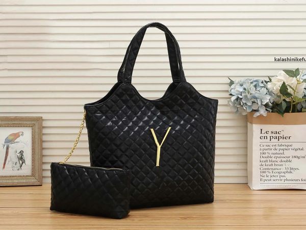 

5Awomens designer bags handbag composite bag French luxury PU messenger bag big size crossbodybags for women the tote purses, Black