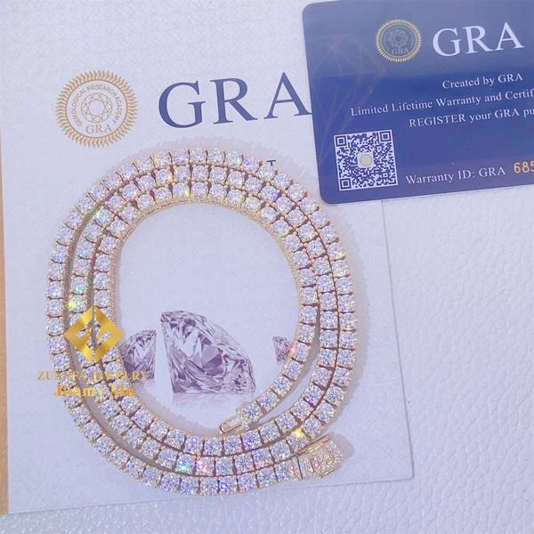 Customized 10K Real Yellow Gold Iced Out Jewelry Hip Hop GRA Certificates 4Mm VVS Moissanite Cluster Tennis Chain Necklace
Customized 10K Real Yellow Gold Iced Out Jewelry Hip Hop GRA Certificates 4Mm VVS Moissanite Cluster Tennis Chain Necklace