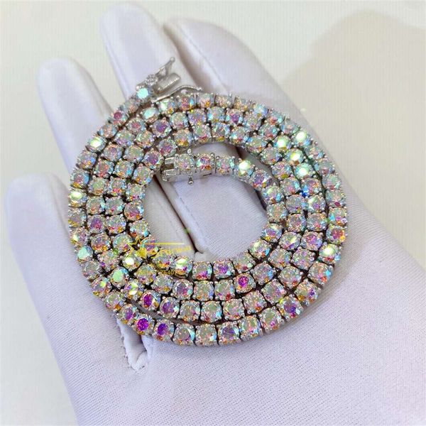 Fine Jewelry New Design Hip Hop Rainbow Colorful White Diamond Sier Moissanite Tennis Chain
Fine Jewelry New Design Hip Hop Rainbow Colorful White Diamond Sier Moissanite Tennis Chain