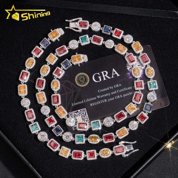New Fashion Halo Style Sterling Sier VVS Diamond Colorful Jewelry 10Mm Moissanite Cluster Tennis Chain Necklace
New Fashion Halo Style Sterling Sier VVS Diamond Colorful Jewelry 10Mm Moissanite Cluster Tennis Chain Necklace