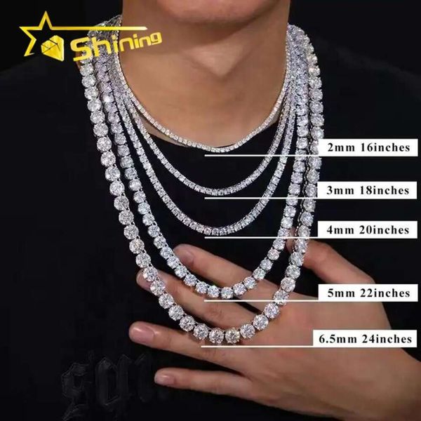 Pass Diamond Tester Sterling Sier 2Mm 3Mm 4Mm 5Mm 6.5Mm Moissanite Tennis Chain Necklace
Pass Diamond Tester Sterling Sier 2Mm 3Mm 4Mm 5Mm 6.5Mm Moissanite Tennis Chain Necklace