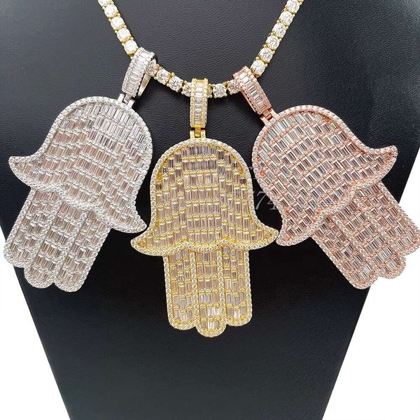 Shining Jewelry Charm Gold Plated Moissanite Diamond Iced Out Chain Hamsa Hand Pendants Necklaces For Men
Shining Jewelry Charm Gold Plated Moissanite Diamond Iced Out Chain Hamsa Hand Pendants Necklaces For Men