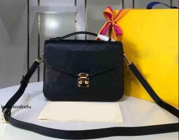 

6A 2022 High Quality Designers Shoulder Bags Women Handbag Leather Pochette Elegant Messenger Bag Luxury Crossbody Shopping Purses, Black