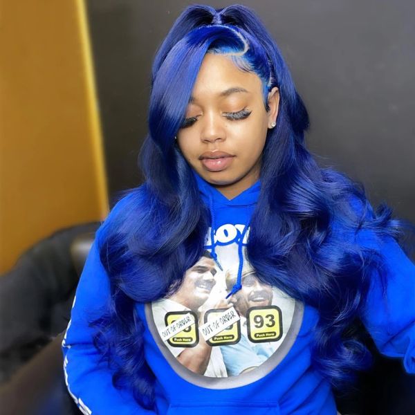 Brazilian Hair Sapphire Blue Colored Body Wave Wave Human Hair Wigs 360 Lace Frontal Wigs 180% Density HD Lace Front Wig Synthetic
Brazilian Hair Sapphire Blue Colored Body Wave Wave Human Hair Wigs 360 Lace Frontal Wigs 180% Density HD Lace Front Wig Synthetic