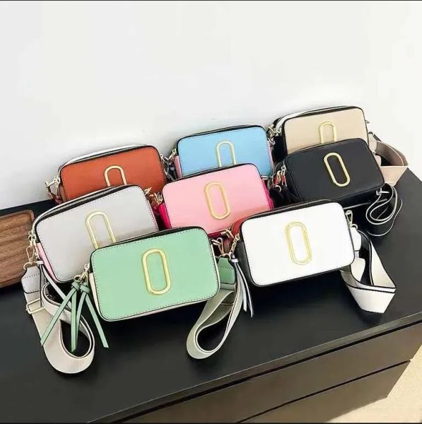 

Designer bag Snapshot Multi-color Camera Bag Classics Mini Mark Bag Handbag Women's Wide Strap Shoulder Bag Fashion Luxury Leather Flash Str, Light grey