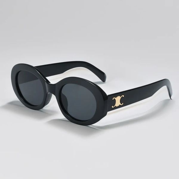 

2024 Fashion Luxury Designer Sunglasses CEL 40238 Brand Men's and Women's Small Squeezed Frame Oval Glasses Premium UV 400 Polarized Sunglasses