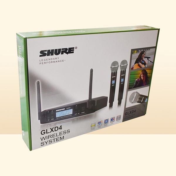 Microphones Microphone Wireless GLXD4 Professional System UHF Dynamic Mic 80M Party Stage Singing Speech Handheld Microphones for