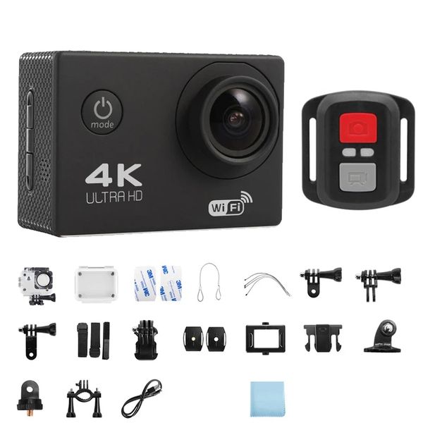 Original Ultra HD 4K Action Camera 1080P/30FPS WiFi 2.0-inch Screen 170D Waterproof Underwater Helmet GO Recording Cameras Pro
