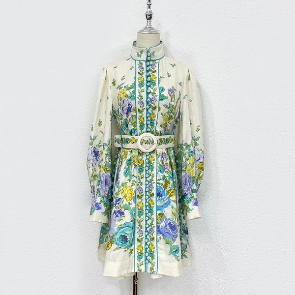 Basic & Casual Dresses Long sleeved dress European luxury Button placket wide skirt dress made of linen, Multi
Basic & Casual Dresses Long sleeved dress European luxury Button placket wide skirt dress made of linen, Multi