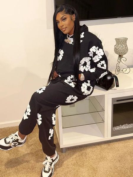 Digital Desinger Printed Tracksuit Women Autumn Winter Long Sleeve Pocket Hoodies High Waist Drawstring Casual Sports Pants Two Piece Set
Digital Desinger Printed Tracksuit Women Autumn Winter Long Sleeve Pocket Hoodies High Waist Drawstring Casual Sports Pants Two Piece Set