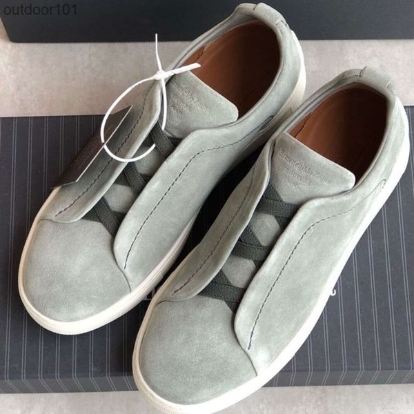 Zzegna Zegnas New Deerskin Sports Casual Shoes Men's Shoes Super Light Grey Green Low Top Cross Elastic Sleeve Shoes, Gray-green
Zzegna Zegnas New Deerskin Sports Casual Shoes Men's Shoes Super Light Grey Green Low Top Cross Elastic Sleeve Shoes, Gray-green