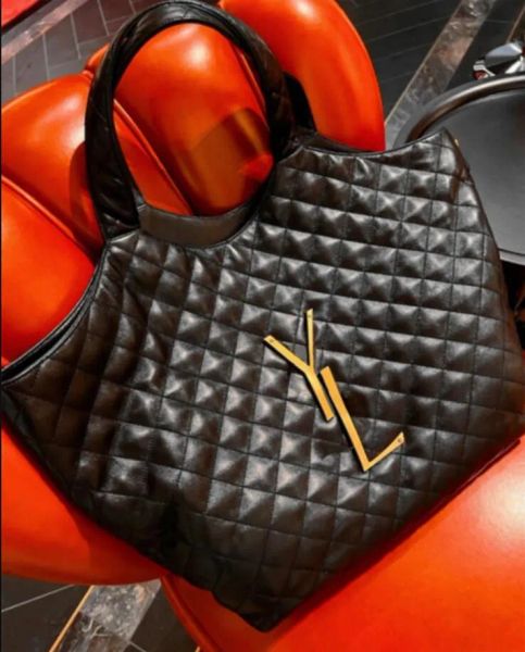 

Women ICARE MAXI SHOPPING BAG Shoulder Bags Designer Tote Leather Luxurious Handbags SbO, Black