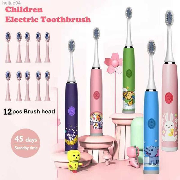 Electric Toothbrush Sonic for Children 12pcs Heads Ultrasonic Rechargeable Timer Soft Hair IPX7 Waterproof Cleaning Brush
Electric Toothbrush Sonic for Children 12pcs Heads Ultrasonic Rechargeable Timer Soft Hair IPX7 Waterproof Cleaning Brush