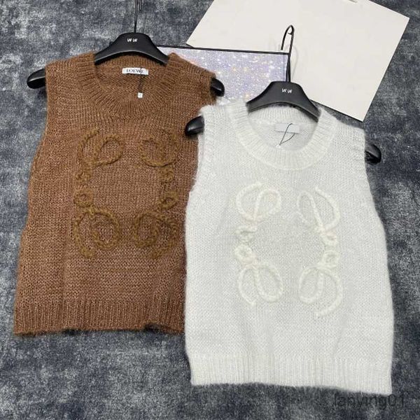 

Womens Sweaters Designer Knitting Pullover Relief Letters Knitted Sleeveless Sweater Winter Spring Clothing Luxury Vest Tank Top Pinkwing Cxd2312225-8, White