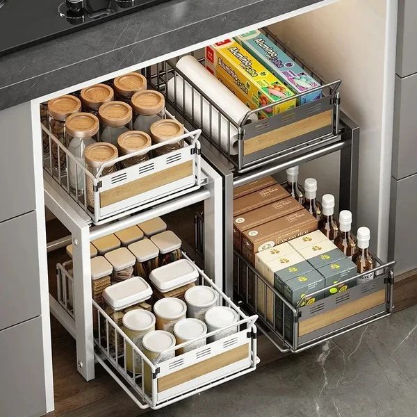 Sliding 2 Tier Drawer Multipurpose Cabinet Under Sink Storage Rack Bathroom Kitchen Organizer 240122
Sliding 2 Tier Drawer Multipurpose Cabinet Under Sink Storage Rack Bathroom Kitchen Organizer 240122